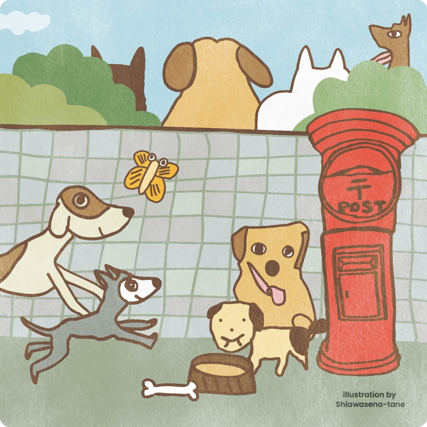 smachi 0297 25×25cm 【想造楽工 イヌたち】