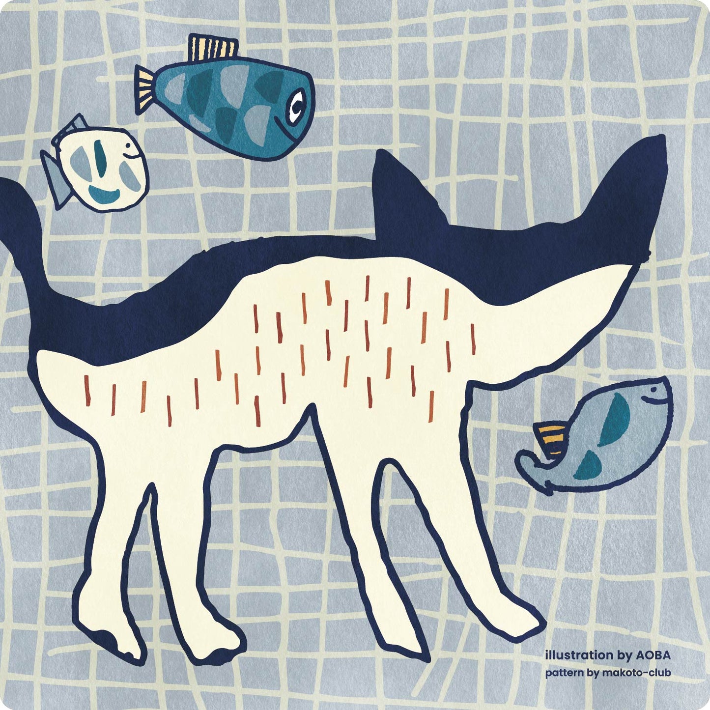 smachi 0300 25×25cm 【想造楽工 ネコたち】