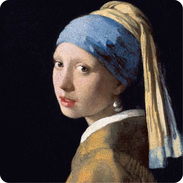 コースター 8005 10×10cm 2枚組 【名画集 フェルメール】