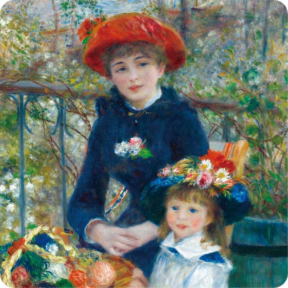 コースター 8007 10×10cm 2枚組 【名画集 ルノワール】