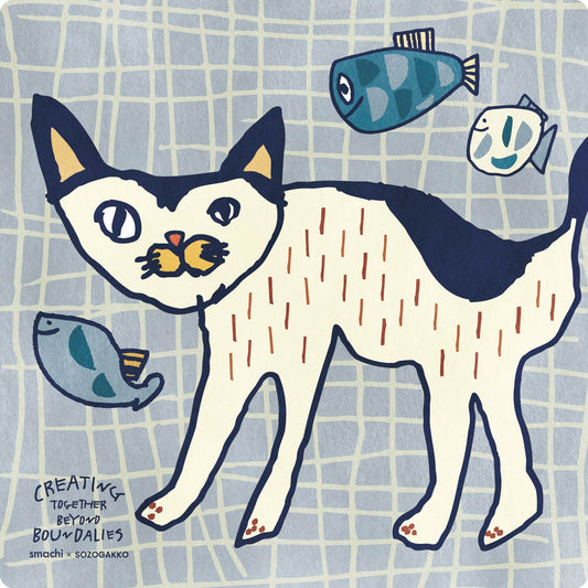smachi 0300 25×25cm 【想造楽工　ネコたち】